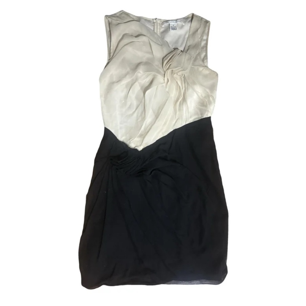 Elegant Black and Cream Dress